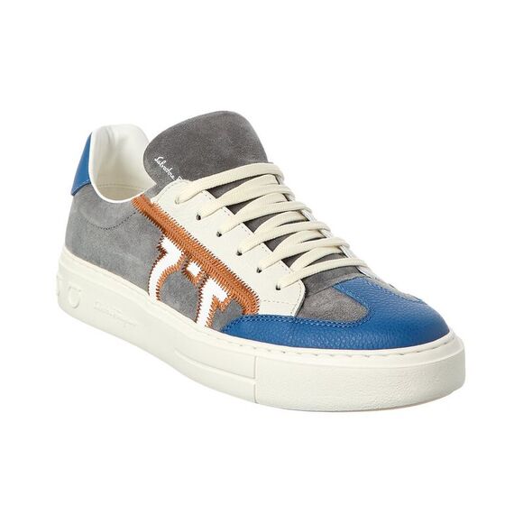 Ferragamo Other - Ferragamo Borg 5 Suede & Leather Sneaker, Grey
